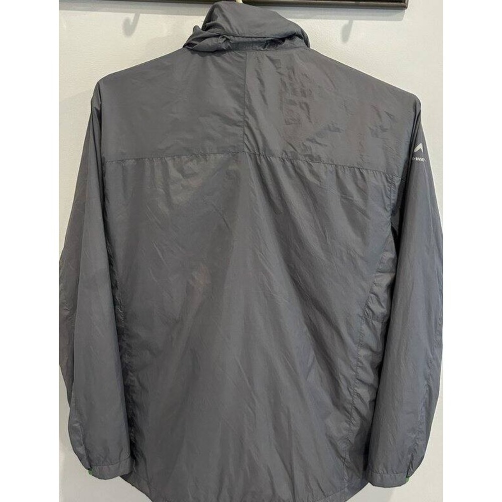 K-Way Acurx'14 Thin Shell Nylon Windbreaker Jacket Packable Lined Tech Gray 1X - Picture 7 of 15